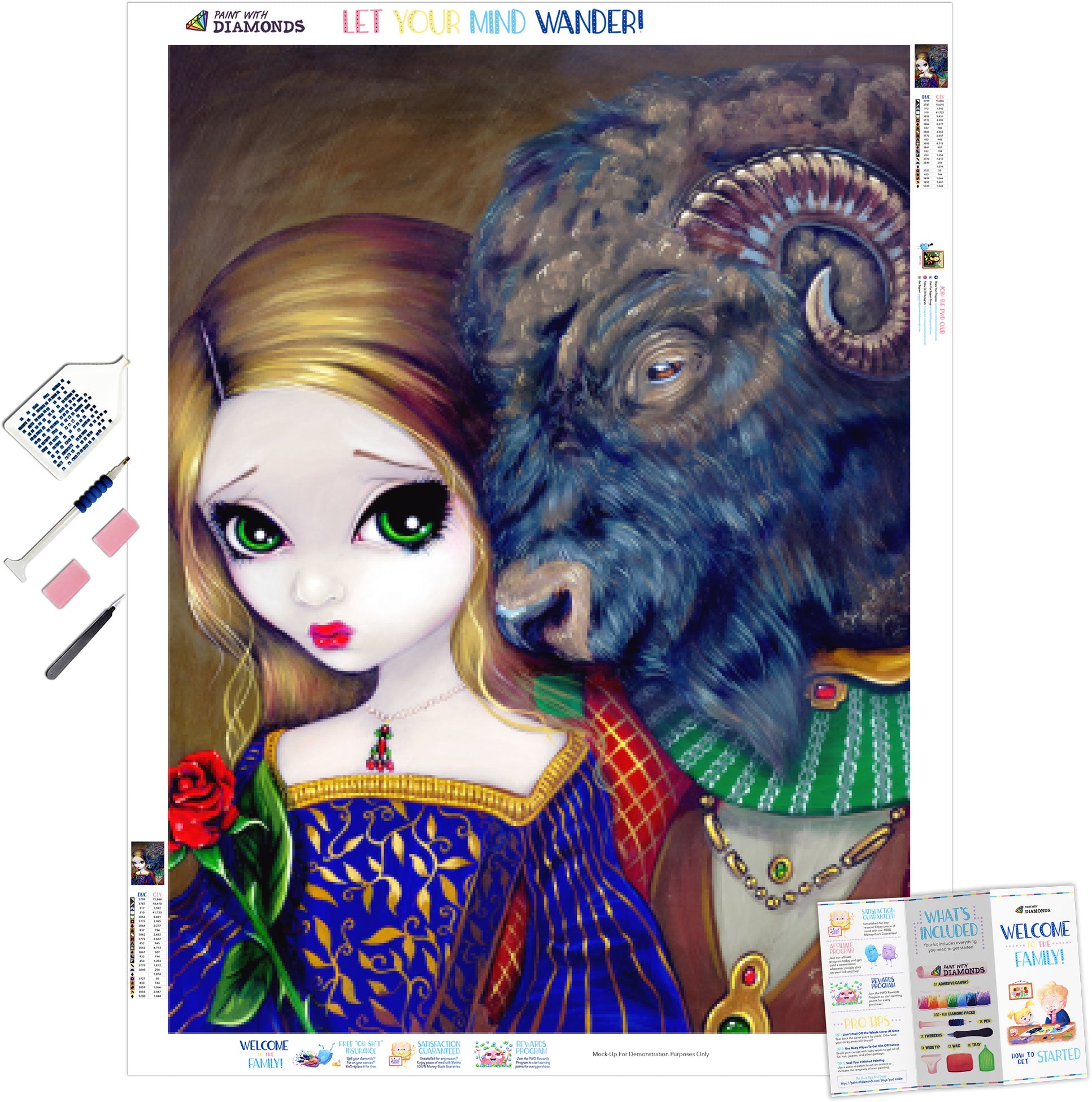5D Diamond Painting Beauty and the Beast Story Time Kit