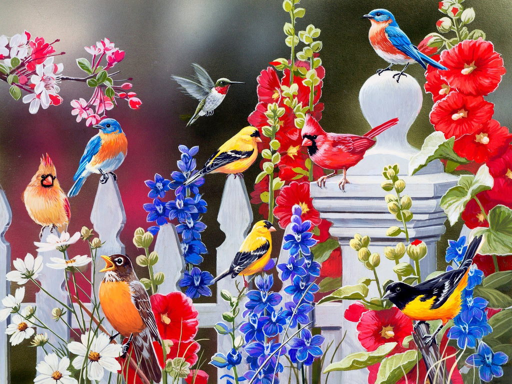 Garden Birds - Paint by Diamonds – Diamond Painting Bliss