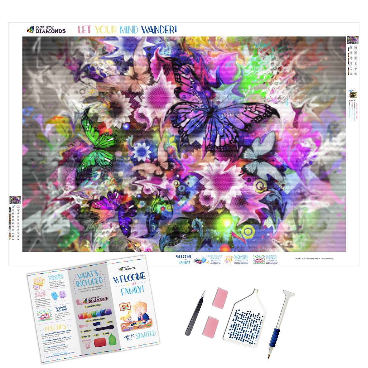 Butterfly Explosion Diamond Painting Kit (Full Drill) – Paint With Diamonds
