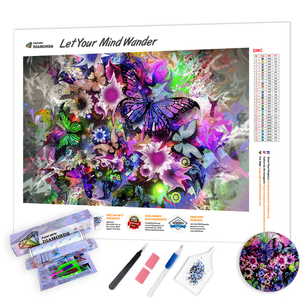 Butterfly Explosion Diamond Painting Kit (Full Drill) – Paint
