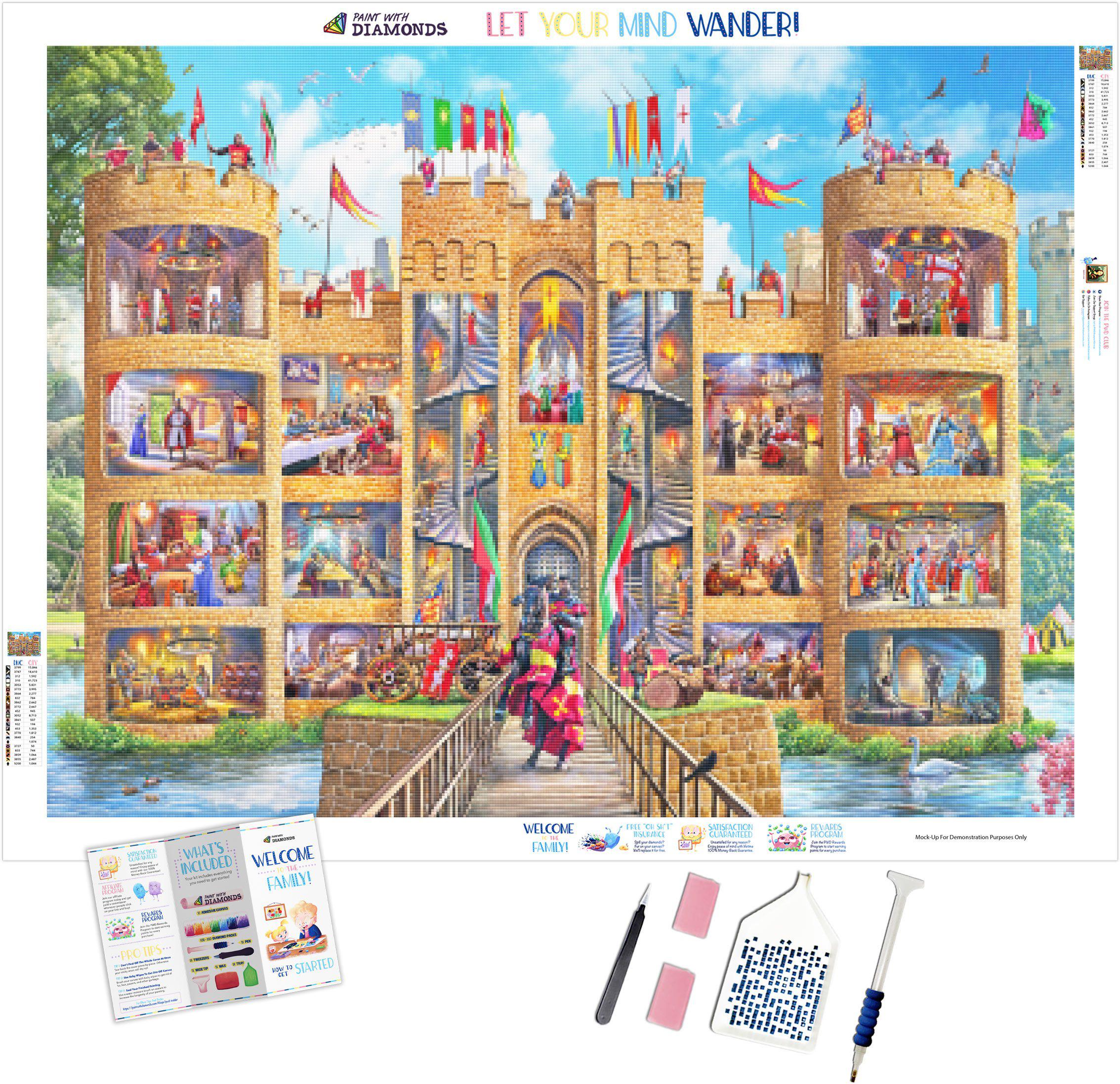 Castle Turtle Diamond Painting Kit with Free Shipping – 5D Diamond