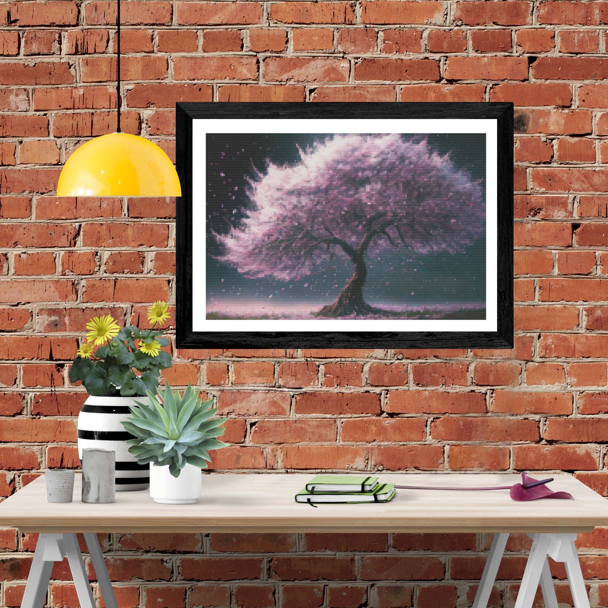 diamond painting bonsai Cherry Blossom Full Bloom Official Diamond Painting Kit | Diamond Art