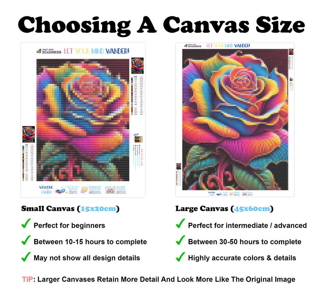 Colorful Blooming Rose Official Diamond Painting Kit Diamond Art