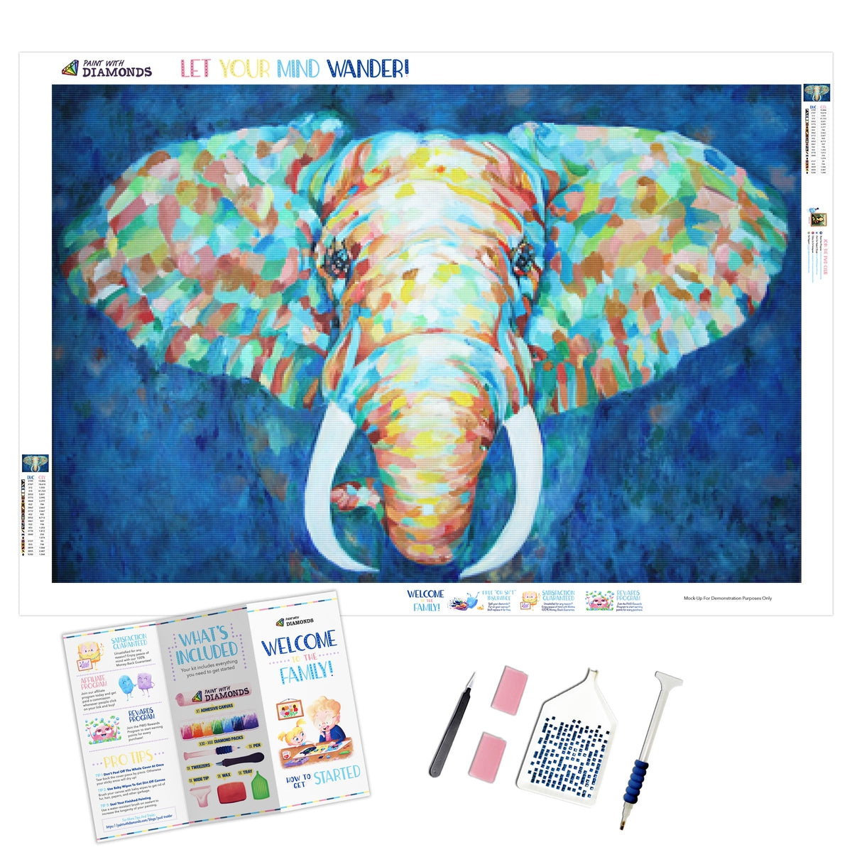 Colorful Elephant\, image size:1200x1200