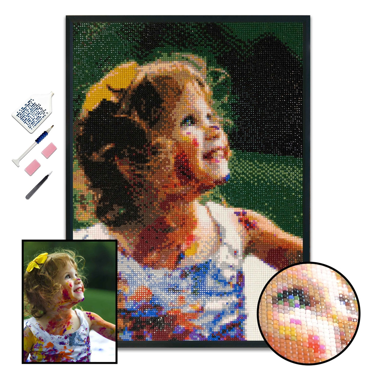 Diamond Painting Personnalisé Photo, Kit Complet Peinture Diamant Personnalisée 5D Diy - Facile Diamond Painting Personnalisé Photo, Kit Complet Peinture Diamant Personnalisée 5D Diy - Facile