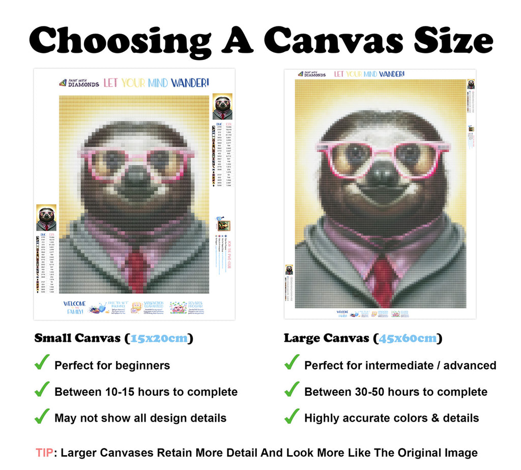 DMV Sloth Official Diamond Painting Kit | Diamond Art | Paint With