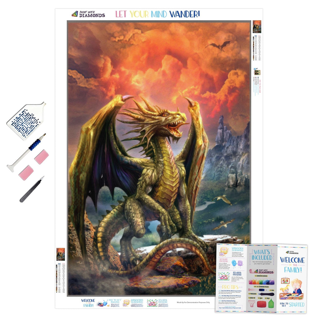 5D Diamond Painting Book of Dragons Kit