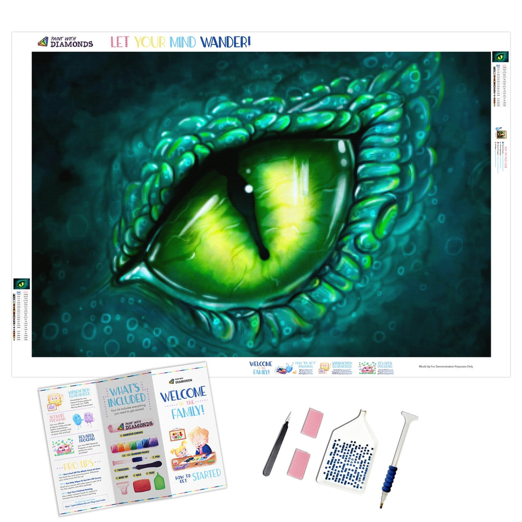 Diamond Art Kit 56pc Toolkit and Diamond Art Rainbow Eye Poster 