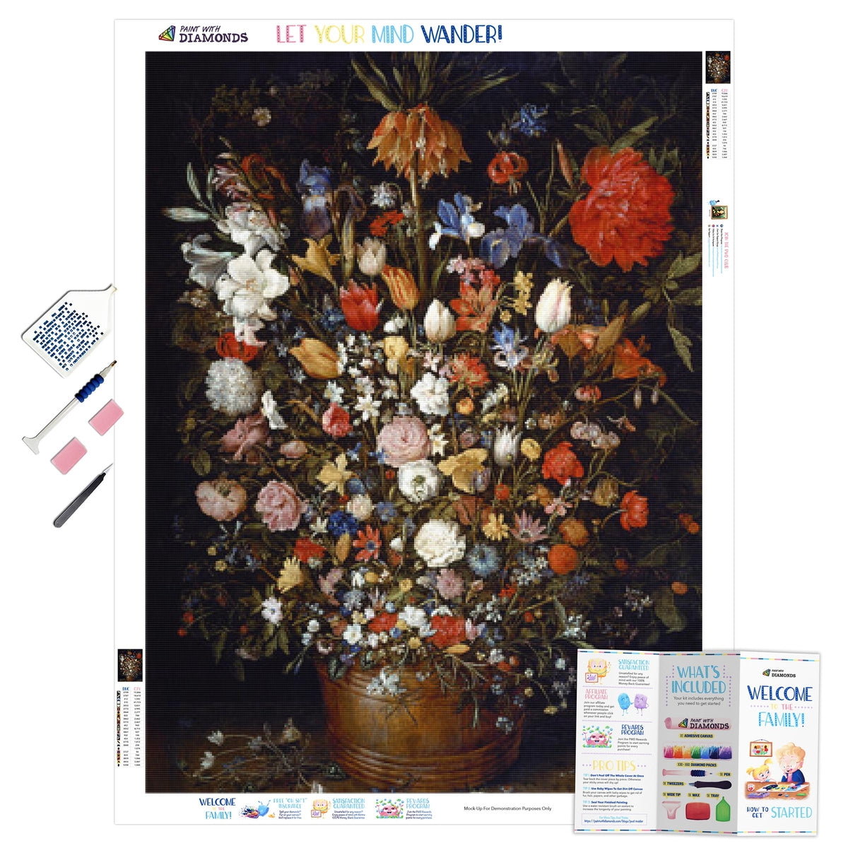 Flowers in a Wooden Vessel Diamond Painting Kit (Full Drill) – Paint With  Diamonds