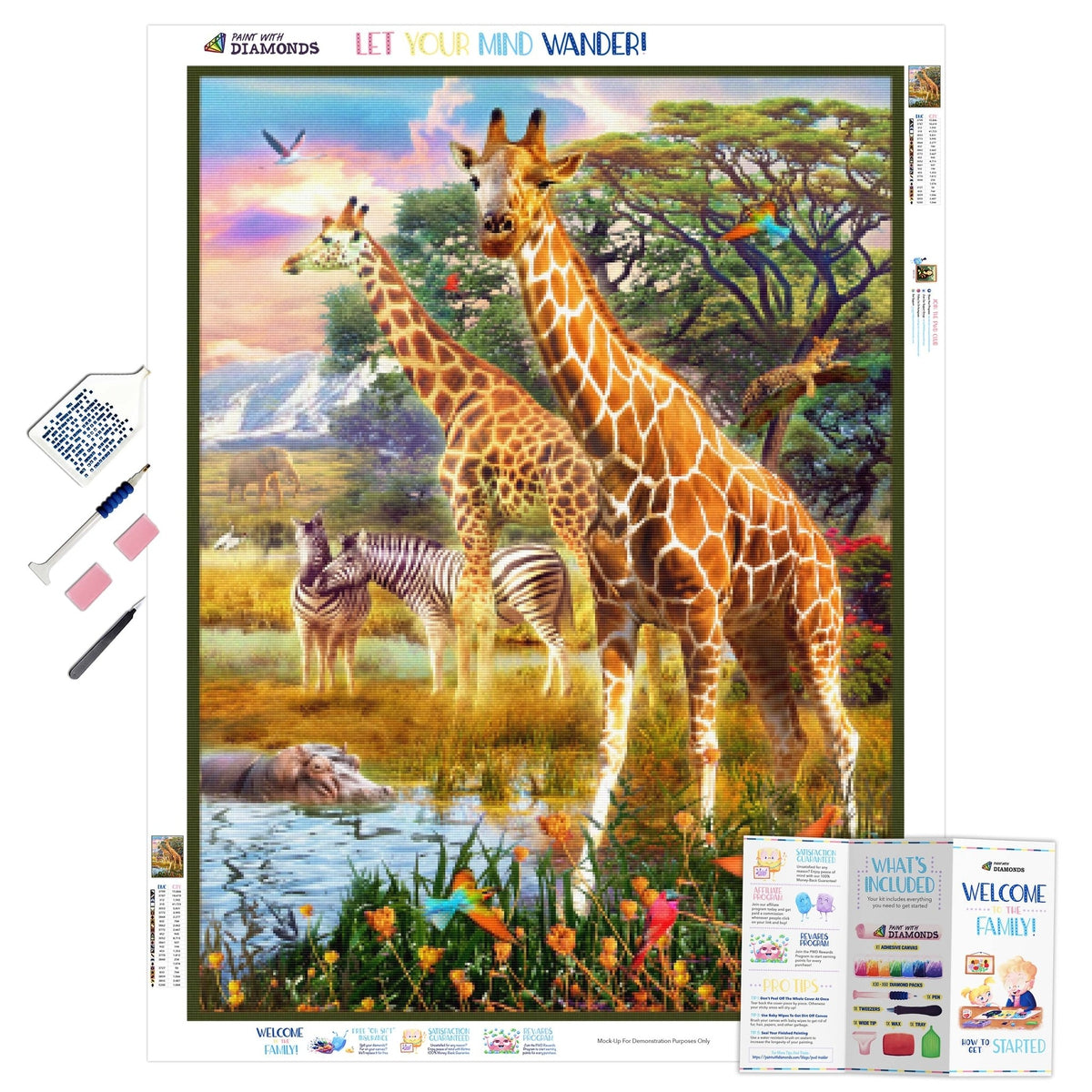 Giraffes Official Diamond Painting Kit (Full Drill) – Paint With