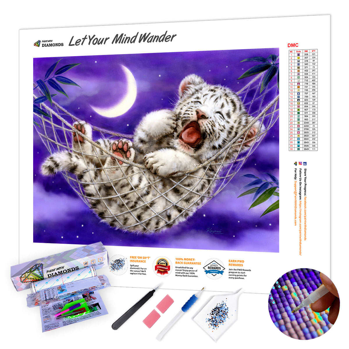 Fierce White Tiger Down Mountain Factory Cheapest Price 5D DIY Diamond  Painting Full Drill - China Diamond Painting and Diamond Art price