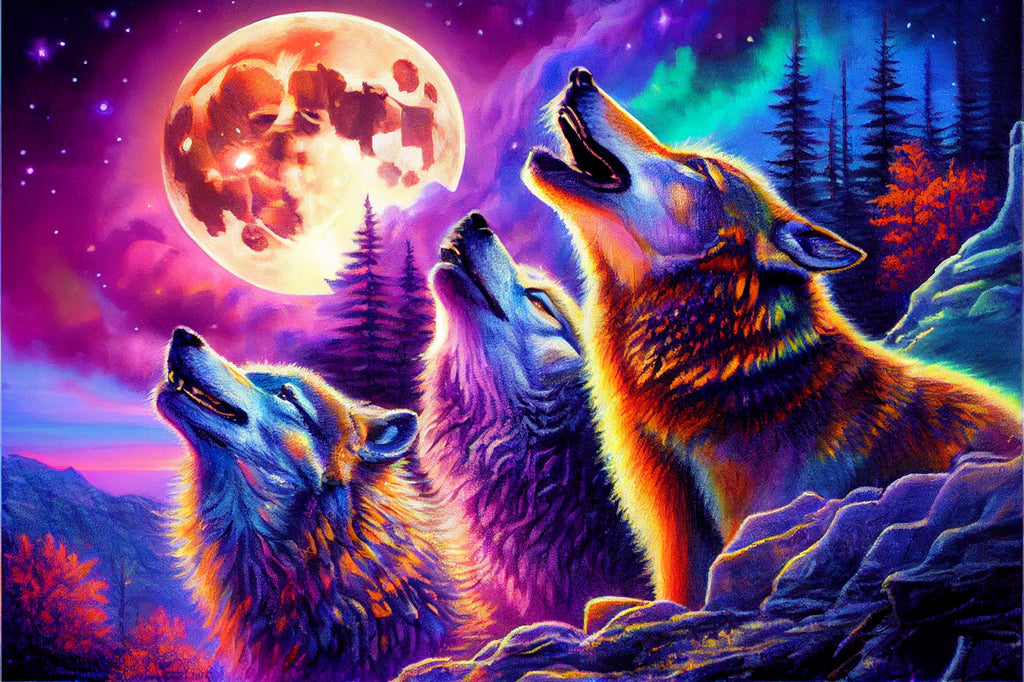 Diamond Wolves Paint With Diamonds Wolf at Joan Fleming blog