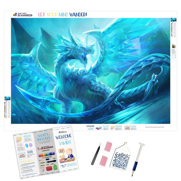 Ice Crystal Dragon Diamond Painting Kit (2-4 Day Shipping) – Paint With  Diamonds