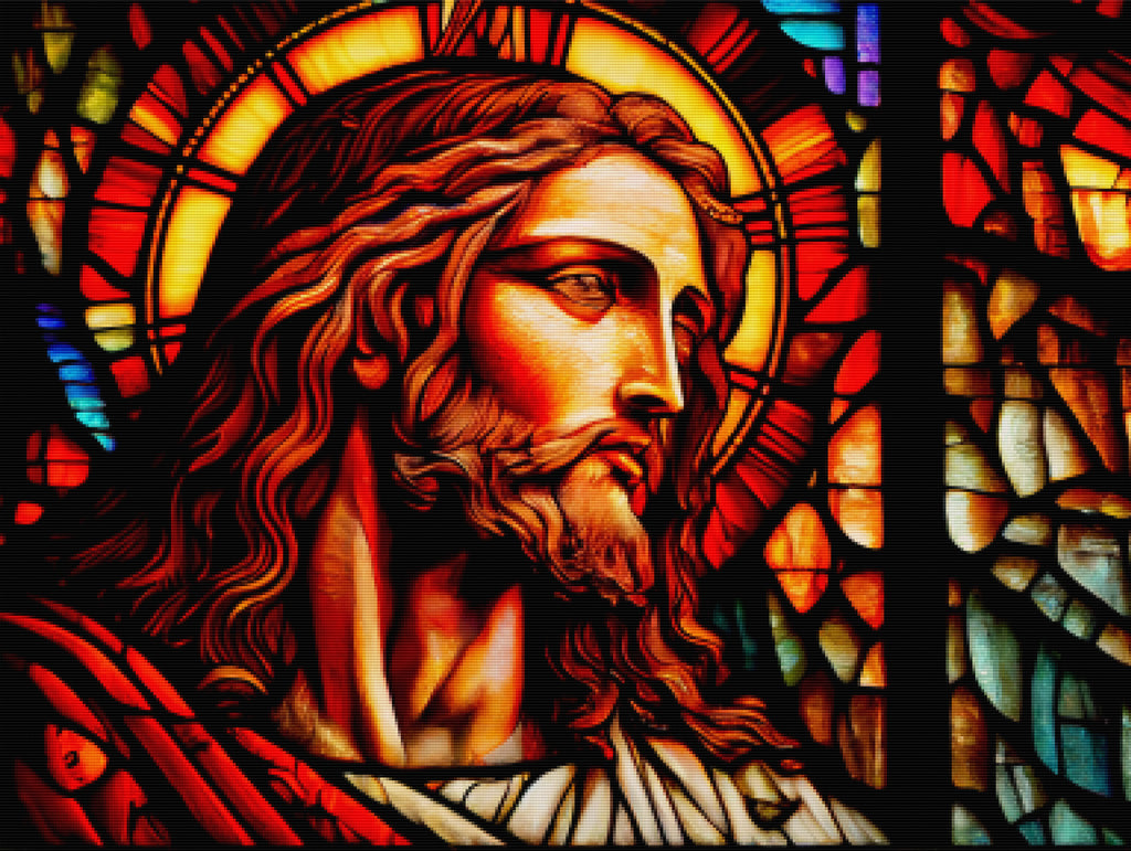 Jesus Christ Stained Glass Official Diamond Painting Kit 