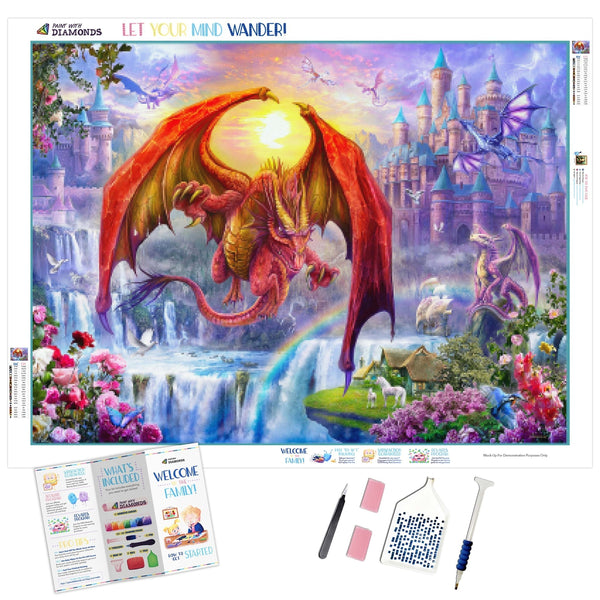 Diamond Painting Kit Completo, 5D drago Diamante Painting Diamond Painting Kit Completo, 5D drago Diamante Painting