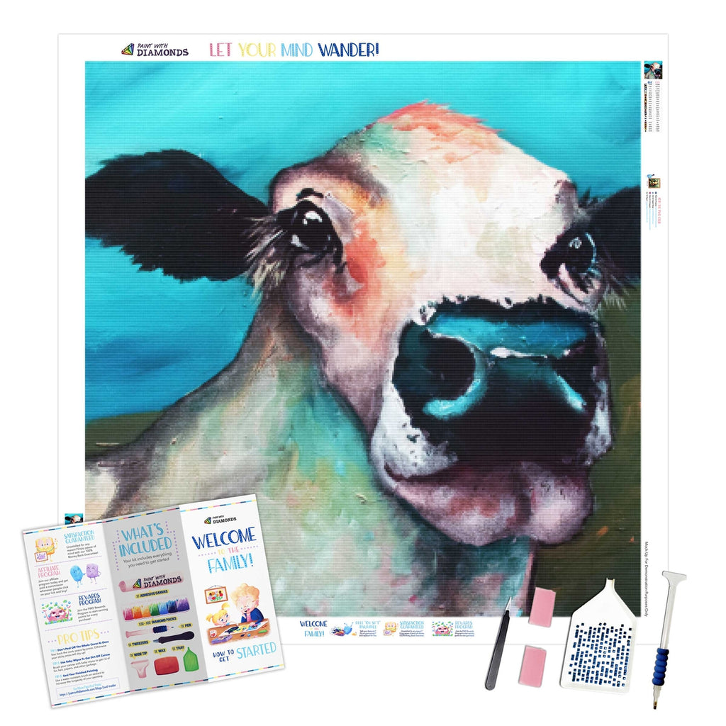 Cow Diamond Painting Kit – Paint by Diamonds