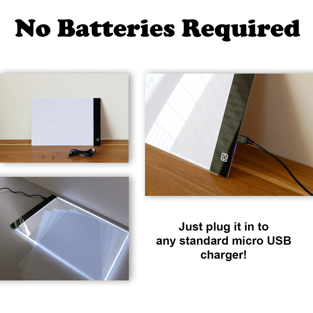 Diamond Painting PWD Ultra-Thin 3.5mm A4 LED Light Box (Dimmable) 100% ...