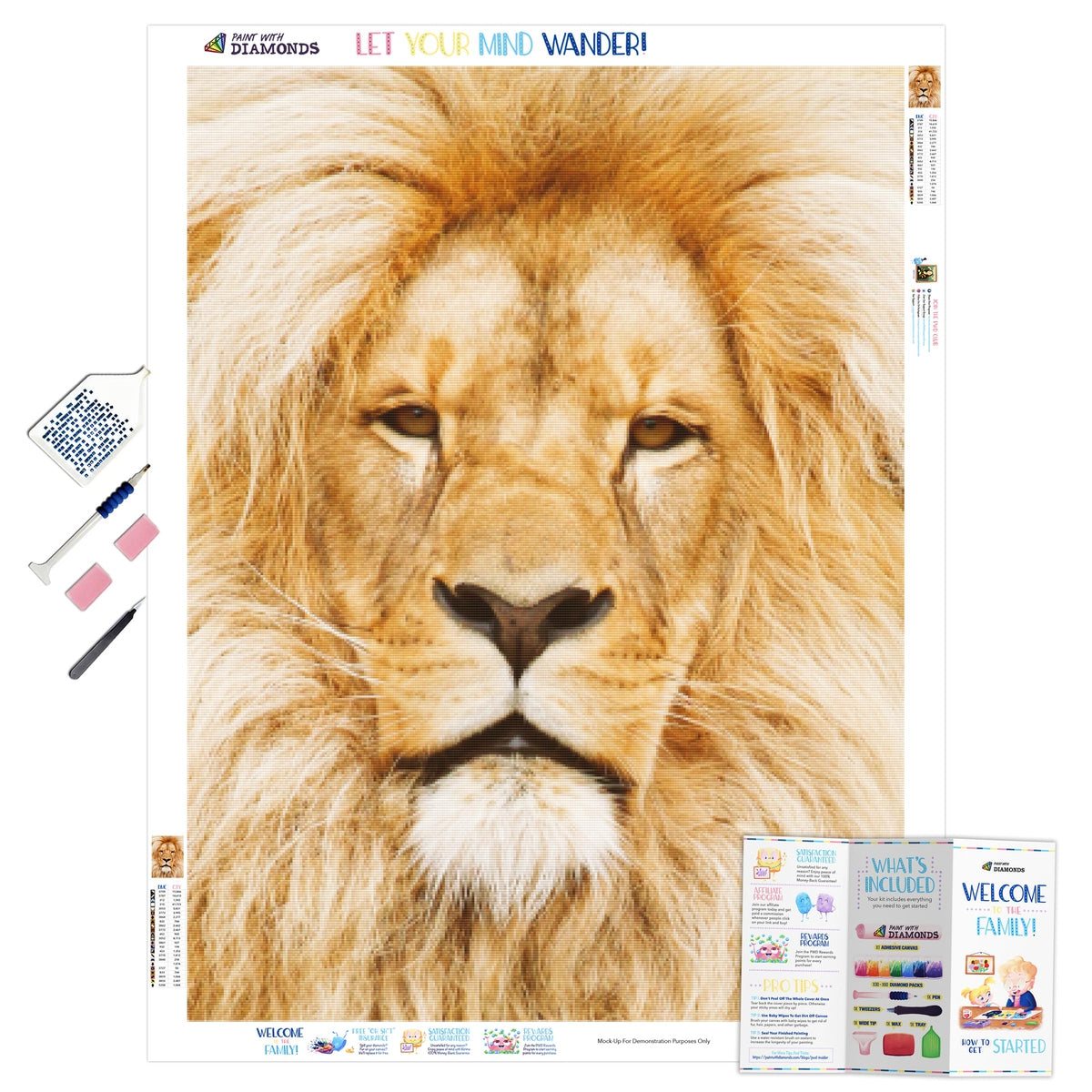 Diamond Painting Animals Lions Diamond Art Kits, está bogaz 0.41