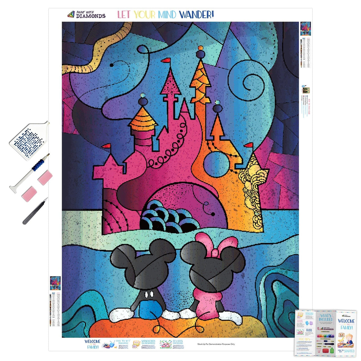 5D DIY Diamond Painting Landscape Rainbow Castle Embroidery Diamond Painting Cro