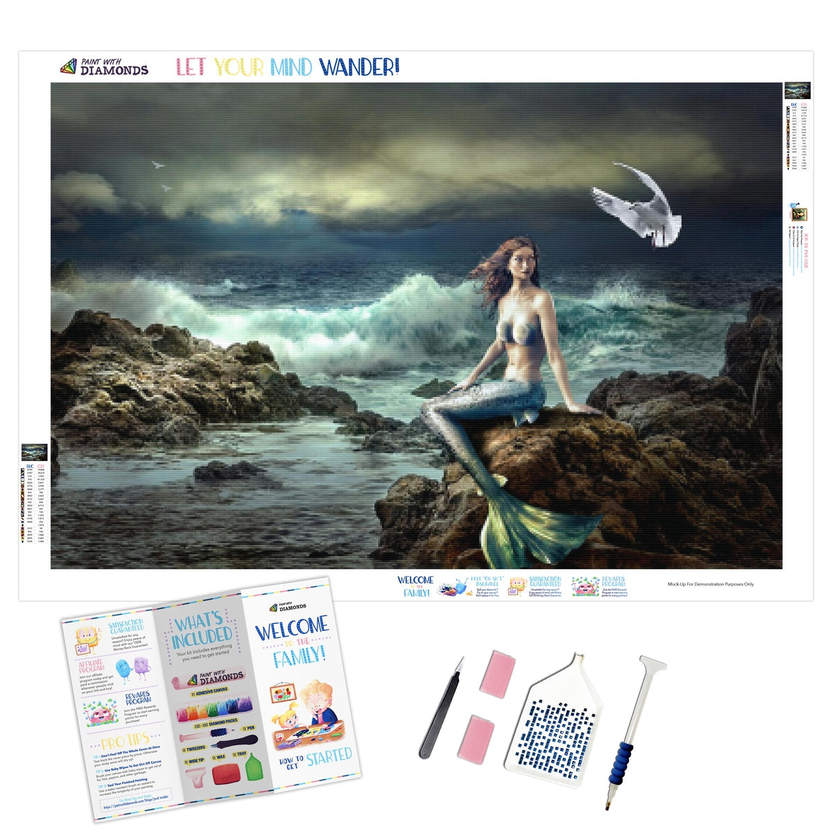 Be A Mermaid In A Sea Of Fish Diamond Painting Kit (Full Drill) – Paint  With Diamonds