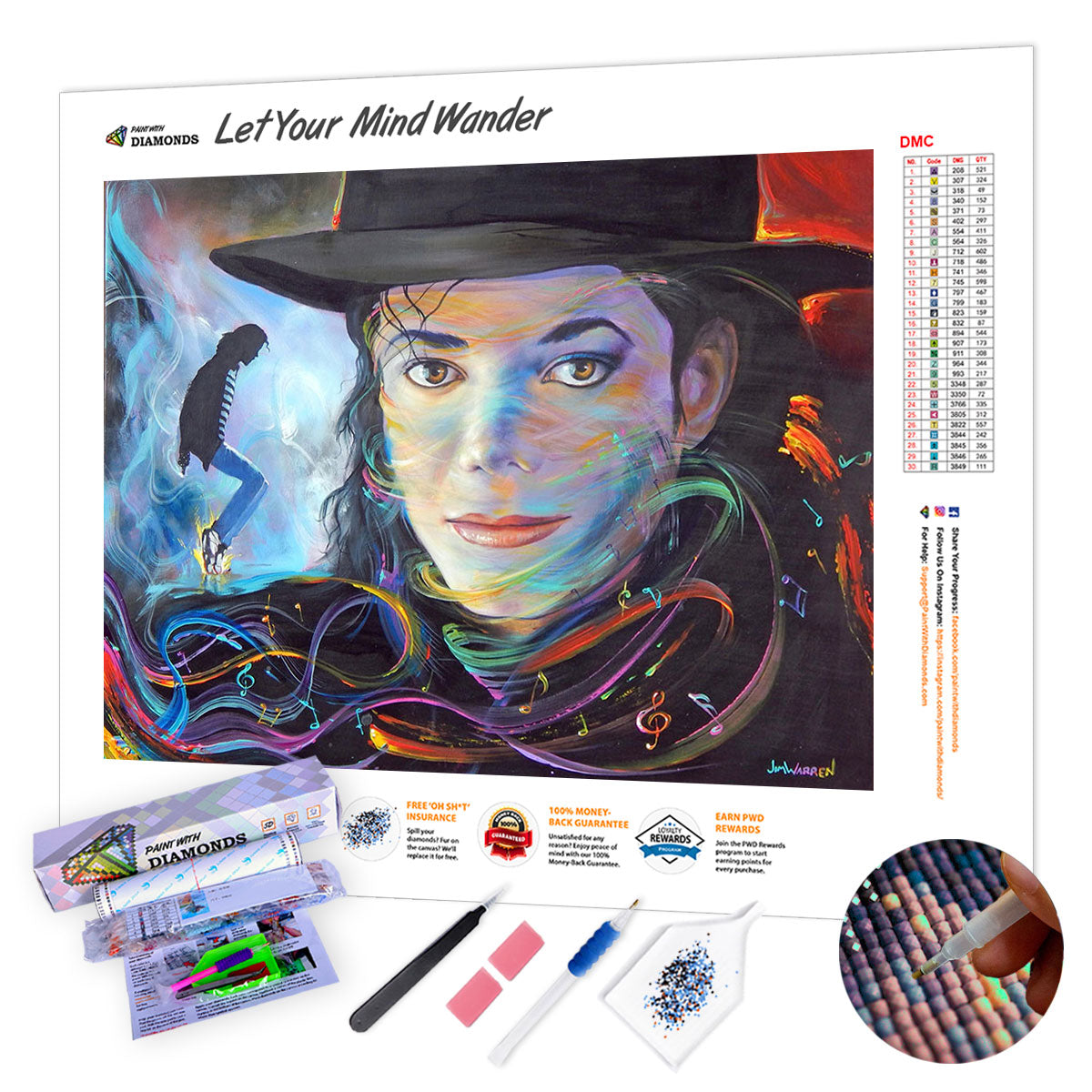 MJ Company Diamond Painting Set Di 8 Sottobicchieri Con Sigillante E Scatola – Design Mandala, Fai Da Te Per Adulti