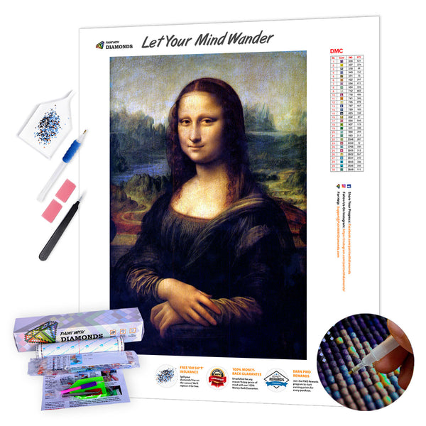 2023 New Style 5d Diamond Painting Funny Mona Lisa Mosaic Picture