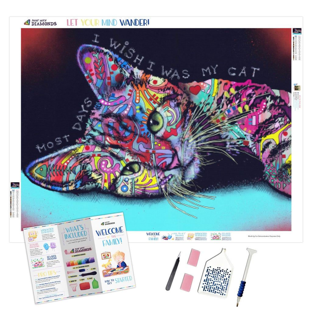 Colored Cats Diamond Painting Kits,Diamond Art Painting Kits for G3032