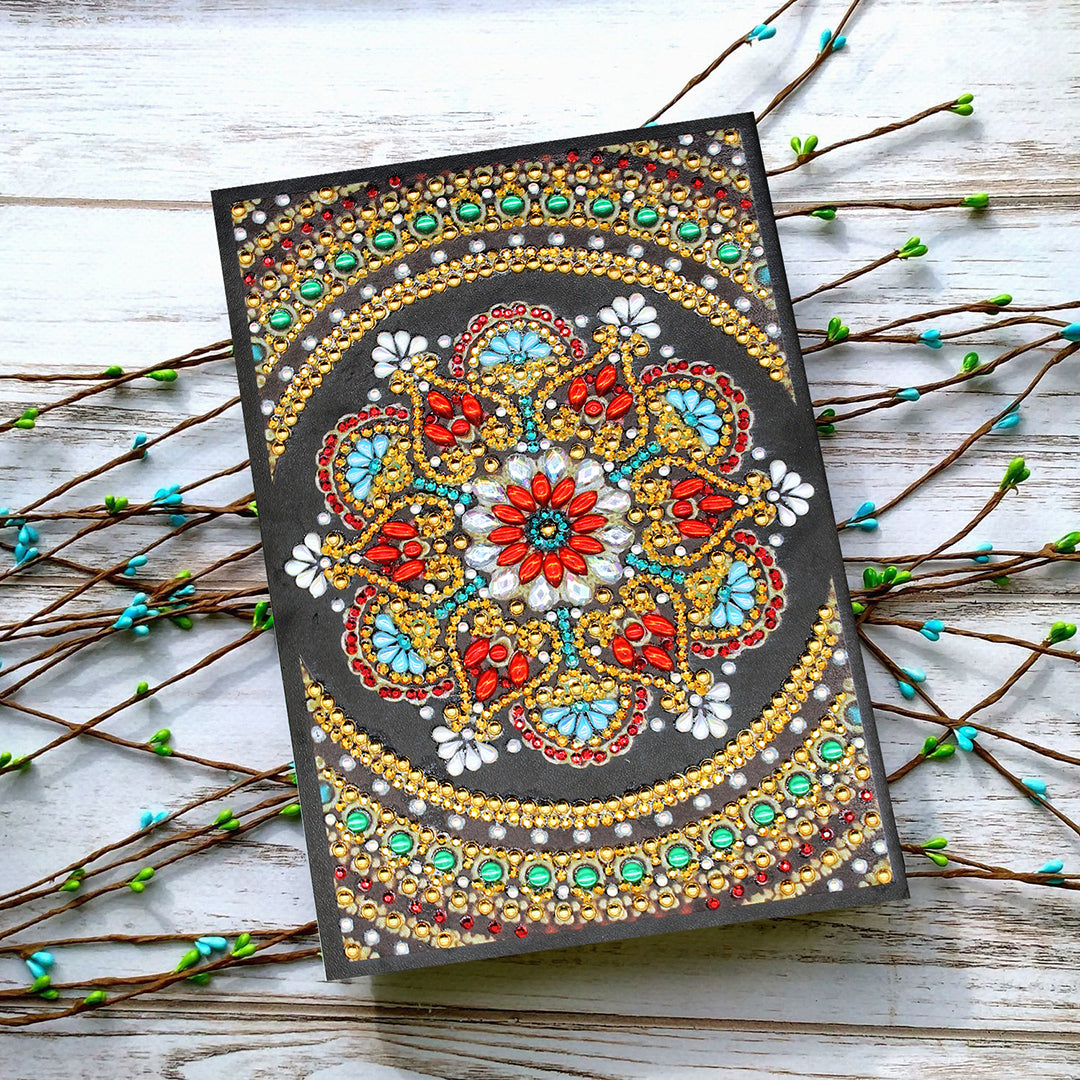 Red Floral Mandala' Diamond Painting Journal (Partial Drill Cover) – Paint  With Diamonds