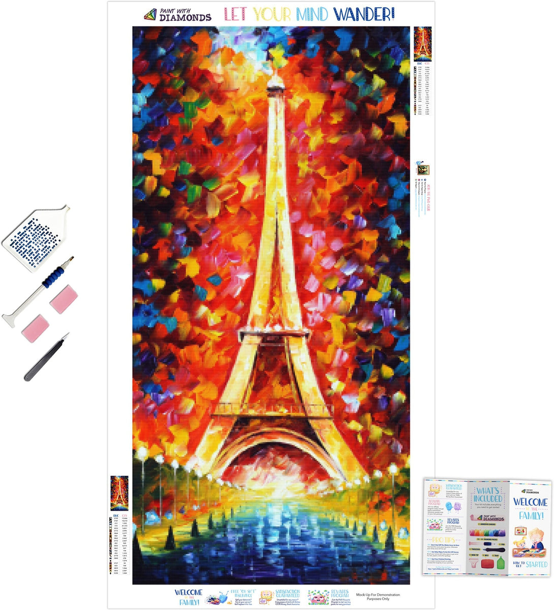 Paris Eiffel Tower Official Diamond Painting Kit (Full Drill) – Paint ...