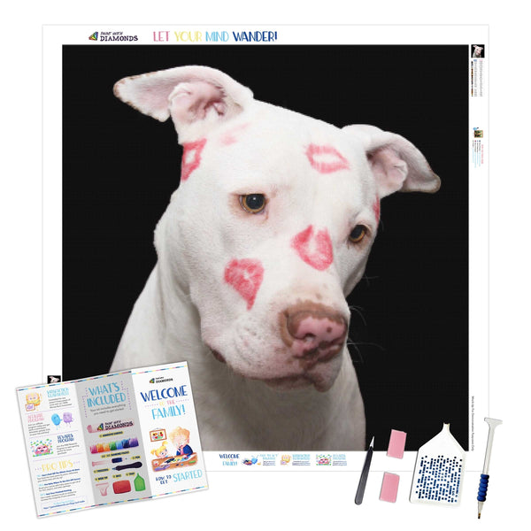 Stained-Glass Pitbull Licensed Premium Diamond Painting Kit