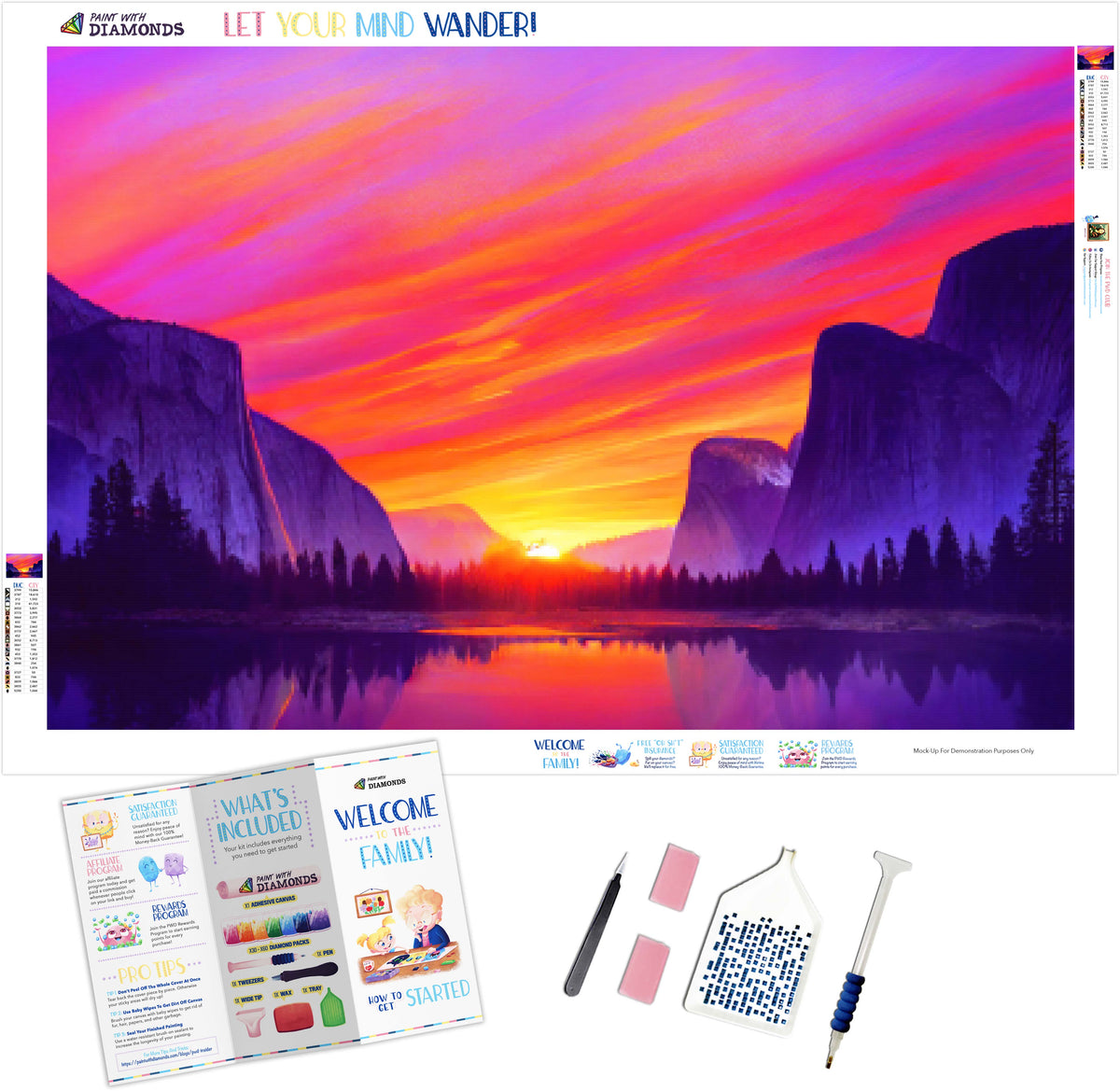 Purple Sherbet Sunset Official Diamond Painting Kit | Diamond Art ...