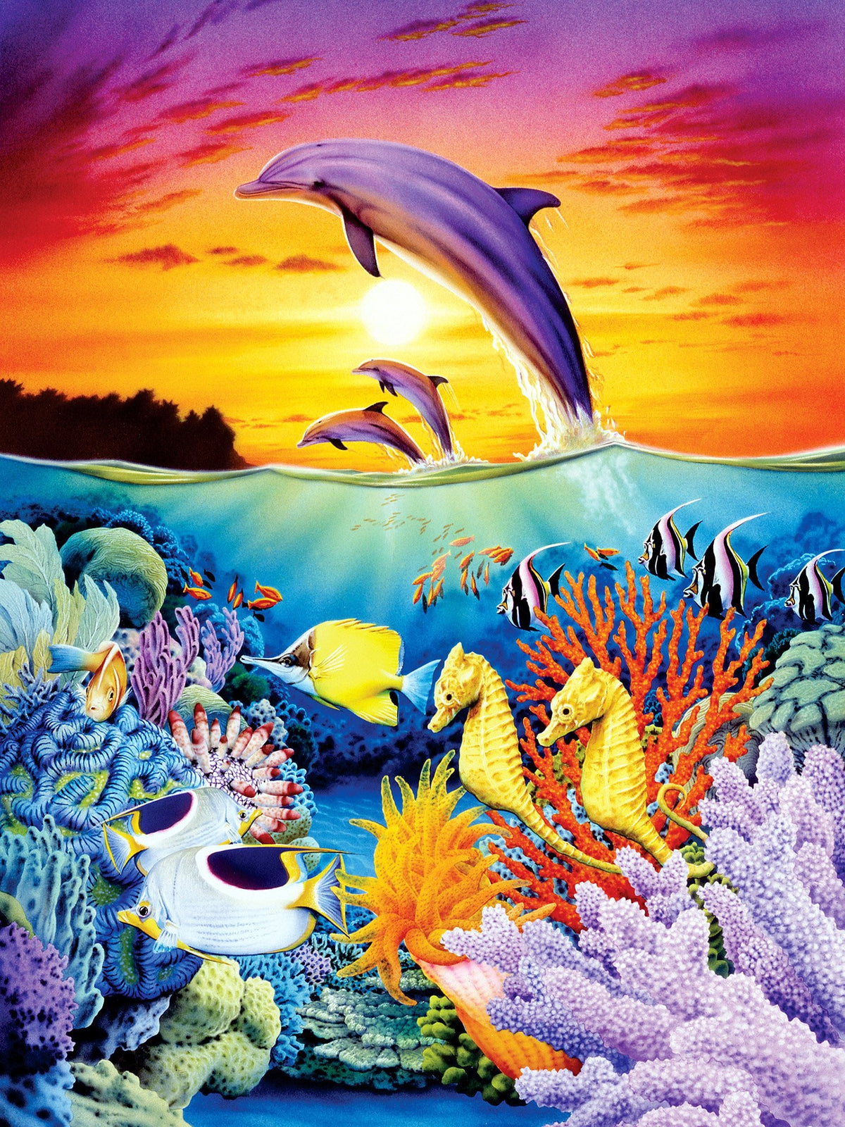 Seahorse Dolphins Diamond Painting Kit (2-4 Day Shipping) – Paint