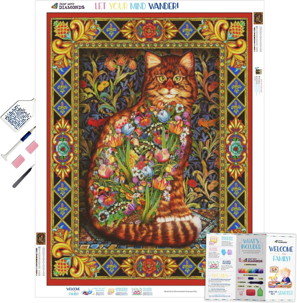 Cat Diamond Painting Diamond Art - Exquisite Aristocrat Full Circle Diamond  Painting Kit Diamond Art Kit for Adults - Perfect for Home Wall Decor
