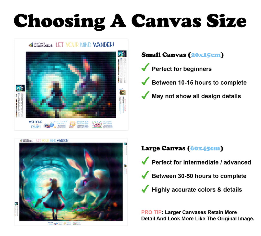 Terrifying White Rabbit Official Diamond Painting Kit | Diamond Art ...