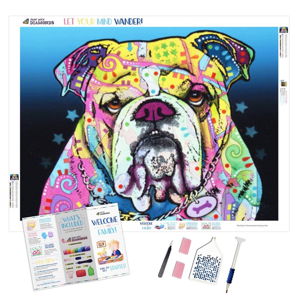 5d Diamond Painting Large Size Diamond Print Bulldog Pets by
