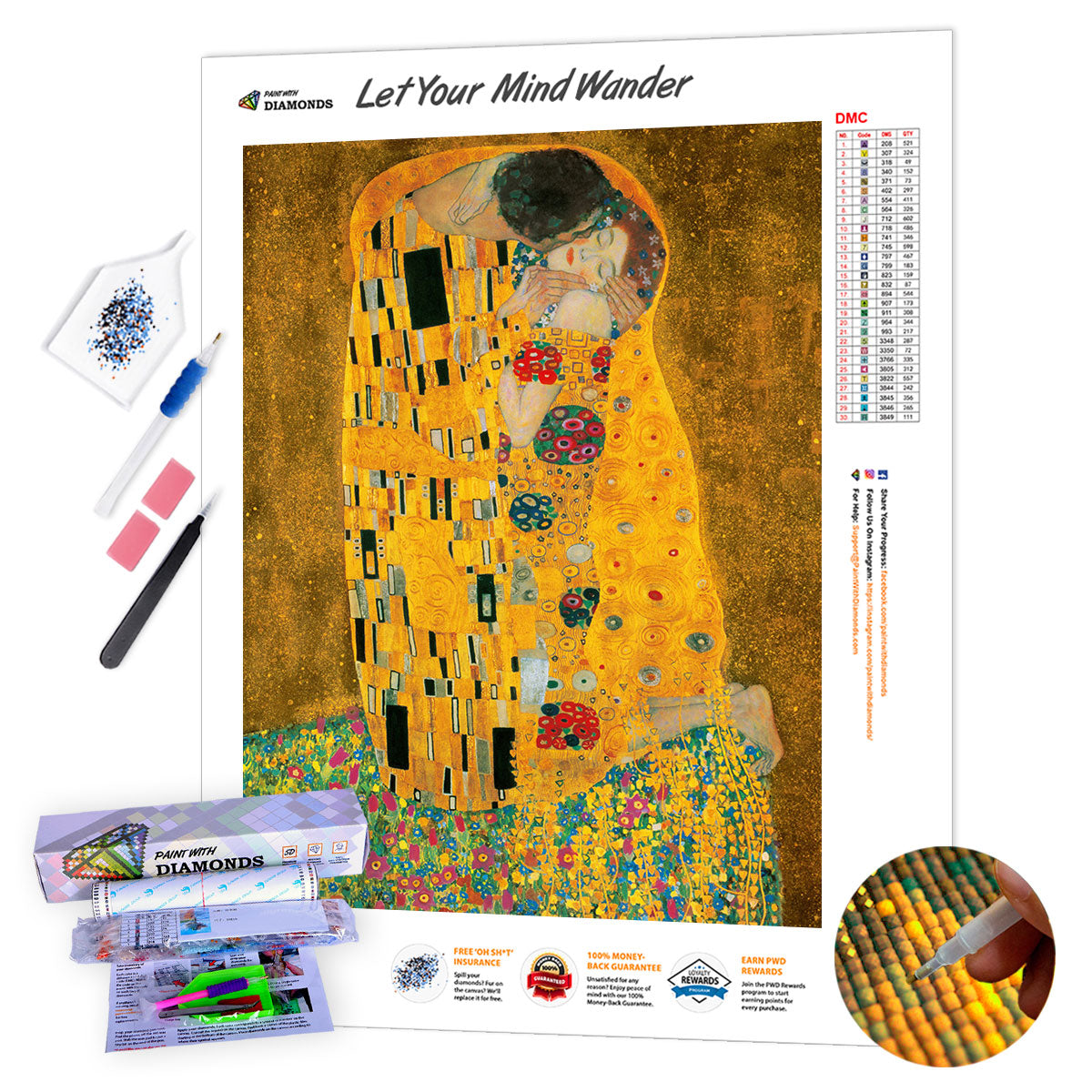 A Little Kiss Diamond Painting Kit with Free Shipping – 5D Diamond Paintings