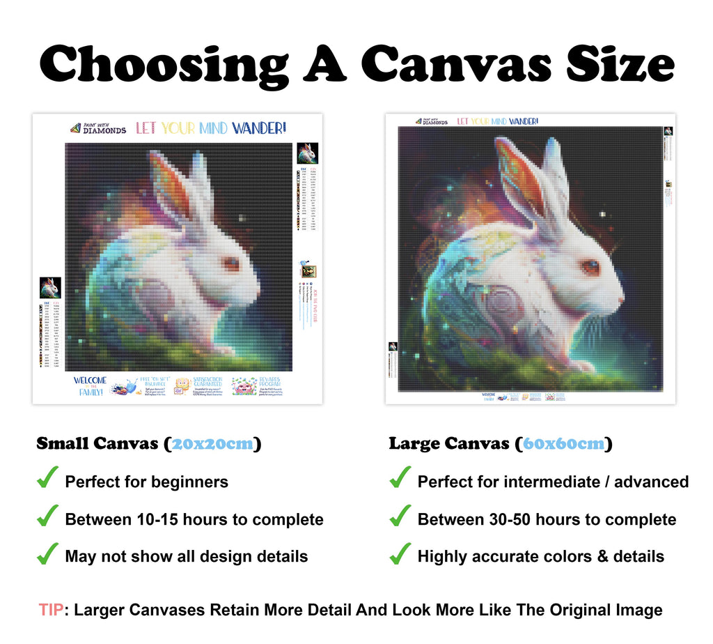 Whimsical White Rabbit Official Diamond Painting Kit | Diamond Art ...