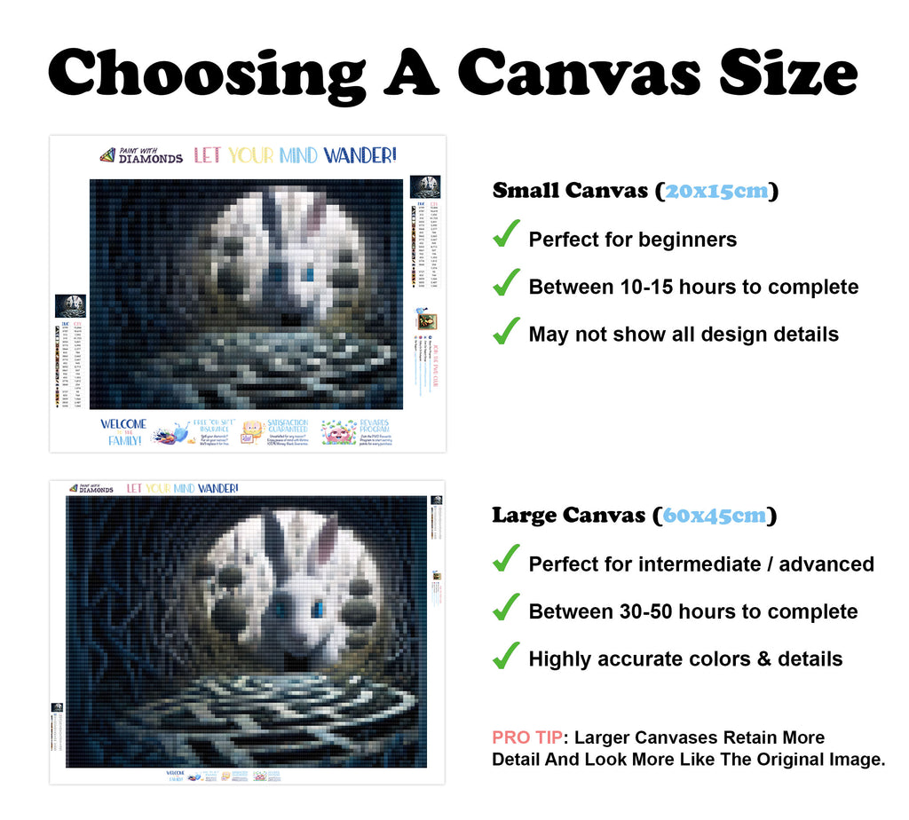 White Rabbit Maze Official Diamond Painting Kit | Diamond Art | Paint ...