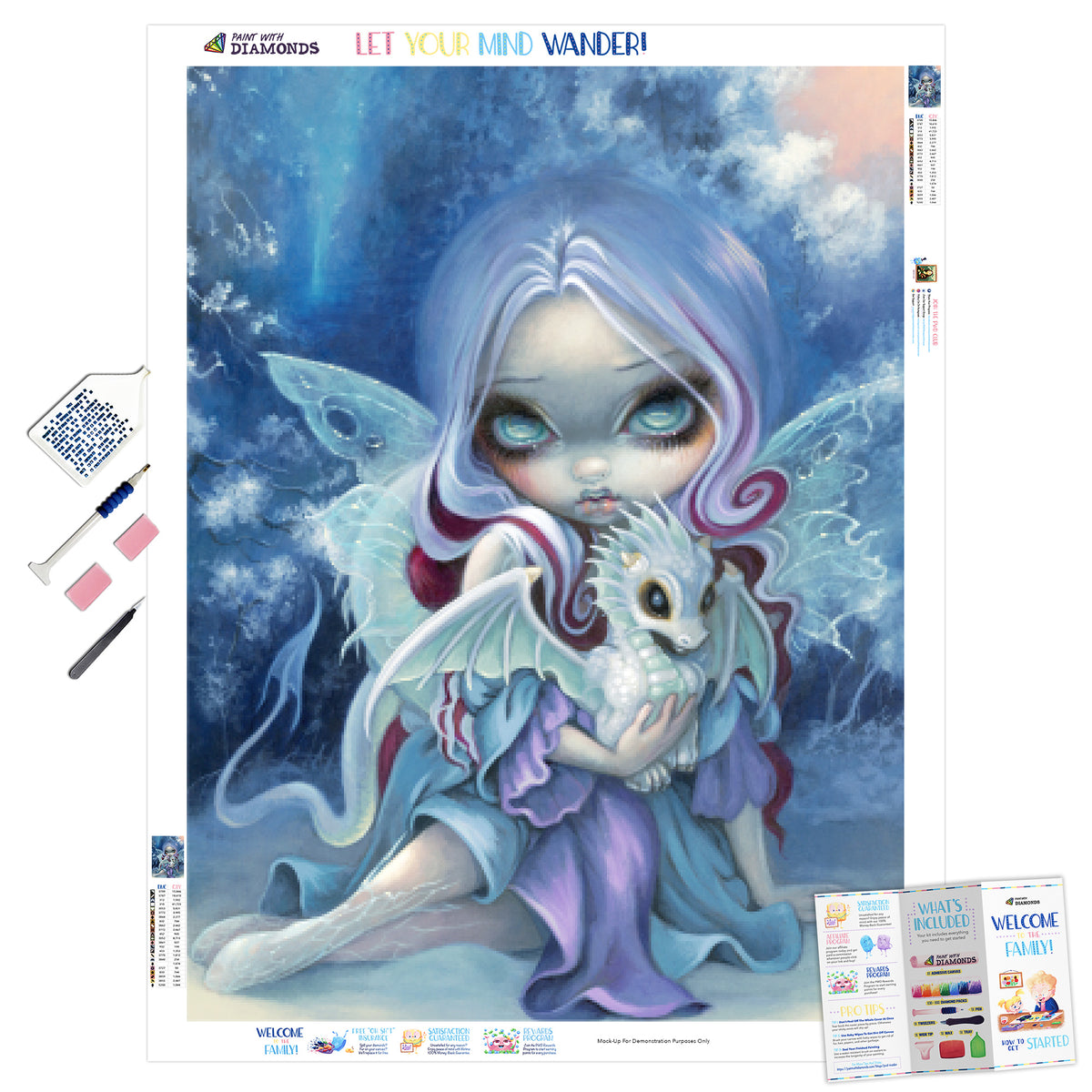 Wintry Dragonling – Paint With Diamonds