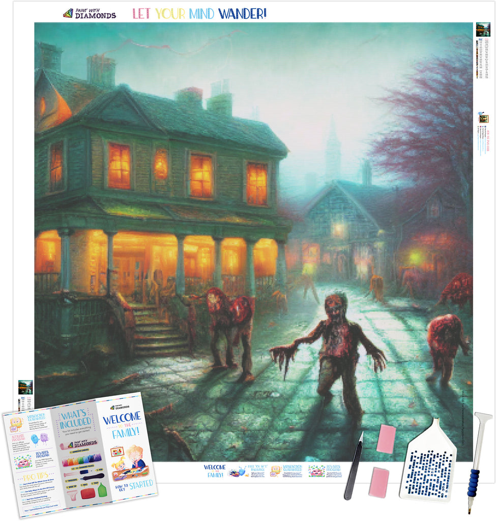 Zombie Invas Zombie Invasion Official Diamond Painting Kit | Diamond Art | Paint ...