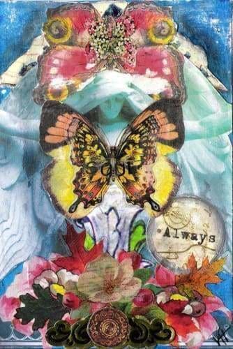 Flower Diamond Painting Kit - Always Butterfly-Square 20x30cm- - Paint With Diamonds