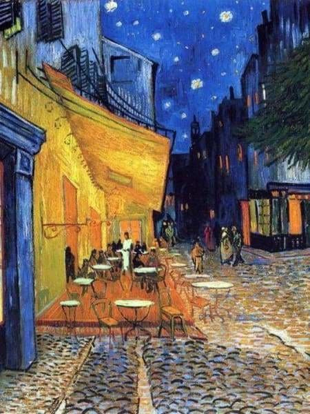 Cafe Terrace At Night Fall Sale March 2019 Paintings Round Square