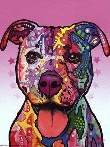 Dog Diamond Painting Kit - Cherish The Pitbull- - Paint With Diamonds