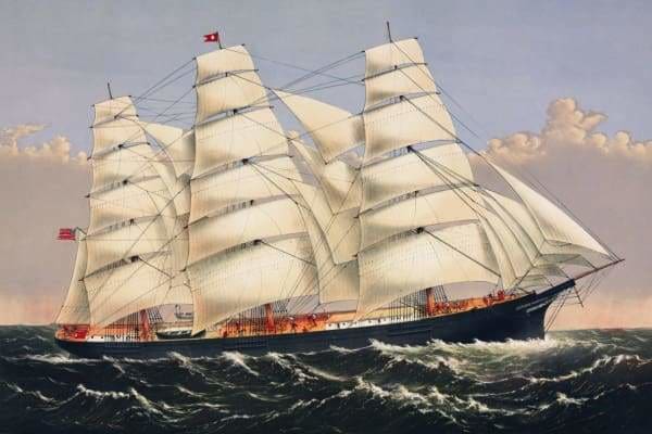 Boat Diamond Painting Kit - Clipper Ship-Square 20x30cm- - Paint With Diamonds