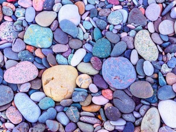Beach Diamond Painting Kit - Colorful Beach Pebbles-Square 15x20cm- - Paint With Diamonds