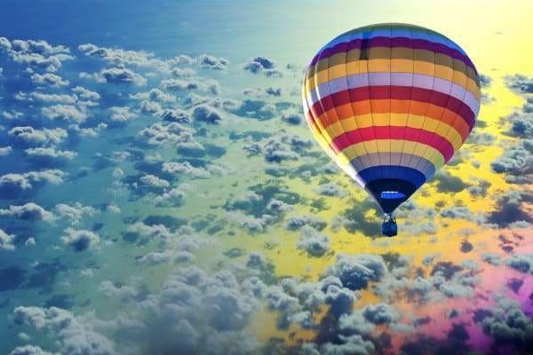 Colorful Hot Air Balloon Fall Sale February 2019 Round Square