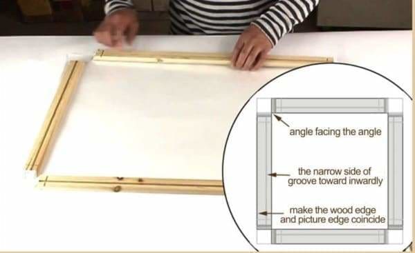 Diamond Painting Accessories - DIY Natural Wood Frame Stretcher Bars-20cm-20cm-