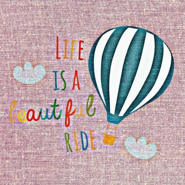 Quote Diamond Painting Kit - Life Is A Beautiful Ride-Square 20x20cm- - Paint With Diamonds