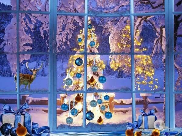 Christmas Diamond Painting Kit - Outside My Window-Square 15x20cm- - Paint With Diamonds