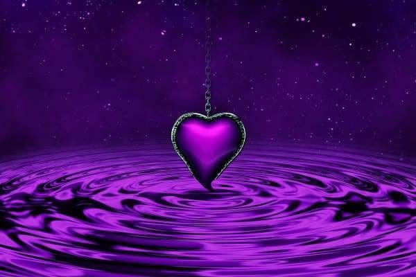 Love Diamond Painting Kit - Purple Heart Ripples-Square 20x30cm- - Paint With Diamonds